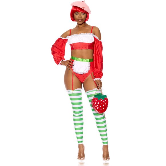 Strawberry Bag Costume Purse with Detachable Chain Strap - Picture 3 of 3